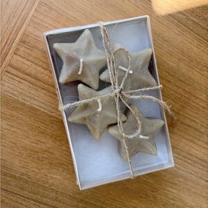 Vintage Celestial Star Votive Candles, Pack of 4, Star Home Decor, Witchy Gift